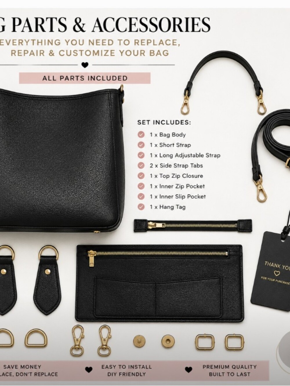 Black Patent Leather Crossbody Strap With Two Silver Dog Leash Adj - Picture 1 of 6